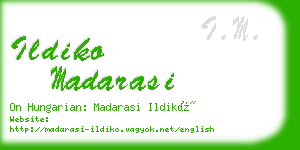 ildiko madarasi business card